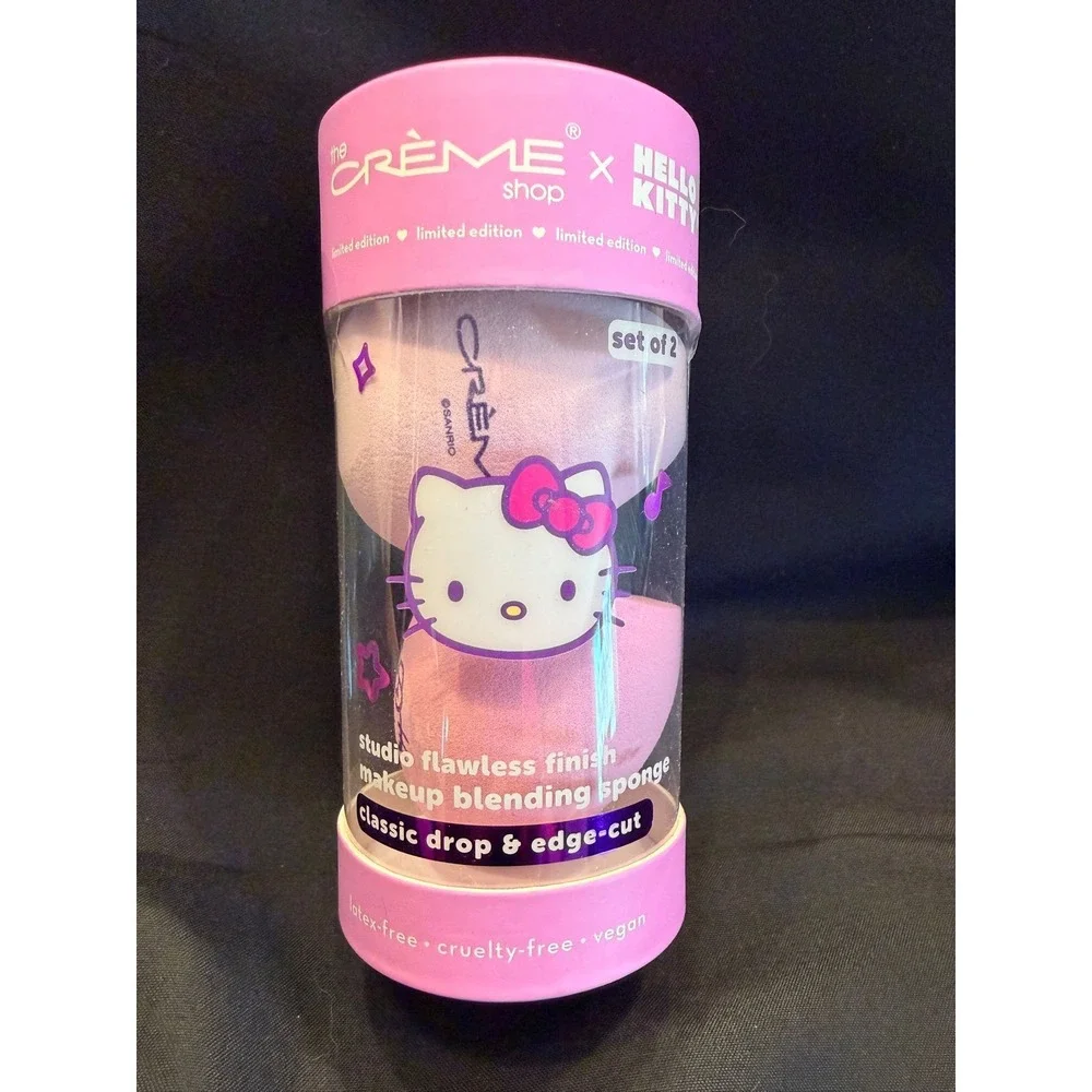 The Creme Shop x Hello Kitty Purple Edge Cut Blending Sponge Duo Set of 2 New